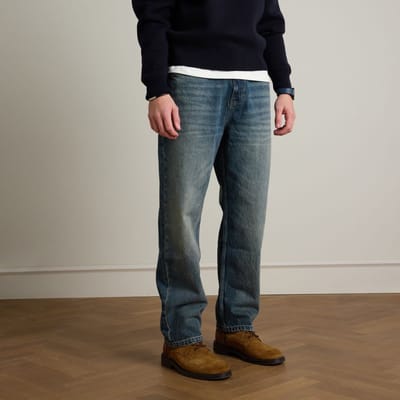 Manfield - Heren - Cognac suède veterboots - Maat 40