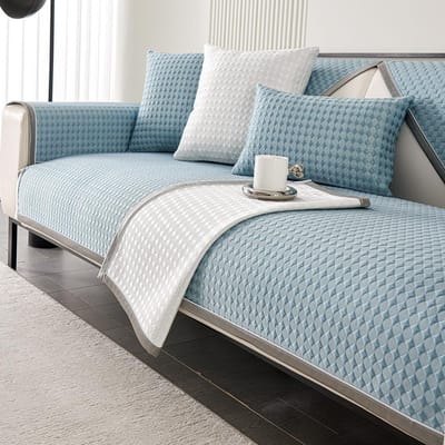 Ijszijde Sofa Hoes Handdoek voor Woonkamer Zomer Koel Gevoel Sofa Kussen Licht Luxe Modern Universele Sofa Handdoek Huisdecoratie 70x70cm 1pcs