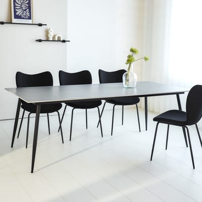 Dimehouse Eettafel Sintered Stone Marmerlook Grijs - Jules 210 x 100 x 76 cm - Marmer - Modern - Rechthoek