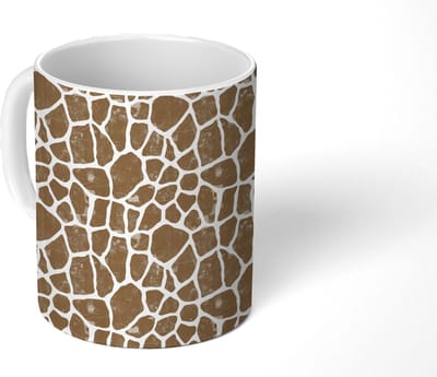 Mok - Koffiemok - Giraf - Klassiek - Bruin - Mokken - 350 ML - Beker - Koffiemokken - Theemok