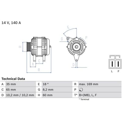 Driefasige generator BOSCH 0 986 084 150
