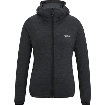 Dames Ferna Marl Full Zip Hooded Stretch Midlayer