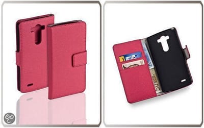 HC Bookcase Flip Hoesje LG G3 Book/Wallet Case/Cover Roze