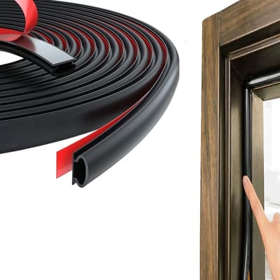 Dailygoody - Zelfklevende Deur- en Raamafdichting - Geluid- en Temperatuurisolatie - 8 meter - Zwart - Eenvoudige installatie - Energie-efficiënt - Ge