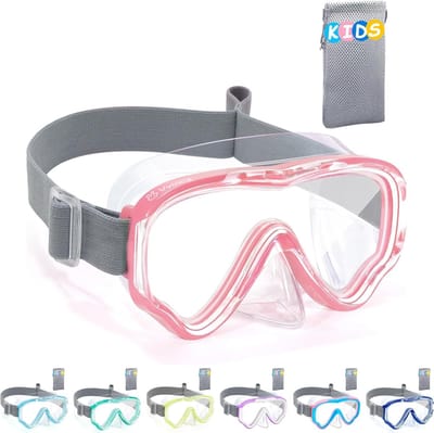 SnelShoppen - Duikbril voor Kinderen met Stof Strap - Anti-Lek Zwemgoggles voor Jongens en Meisjes - 180 Graden Panorama Snorkelmasker voor Kinderen 3