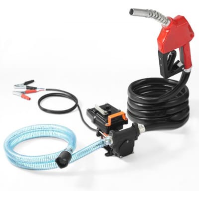 VEVOR Brandstofoverdrachtpomp, 12v Dc 15 Gpm 1/4 Hp, Draagbare Elektrische Dieseloverdrachtpomp met Automatisch Afsluitende Brandstofsproeier, Lange Inlaat- En Uitlaatslang voor Benzine, Diesel, Kerosine, methanolmengsels