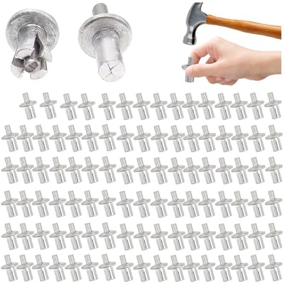 Dailygoods- Klinknagels 100 stuks - Aluminium Klinknagels - Blindklinknagels - Hamerslagklinknagels - Zilveren Klinknagels - 7-8 mm Grootte