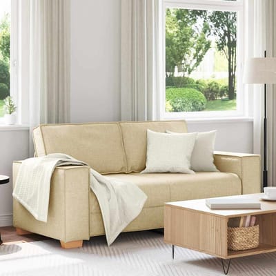 vidaXL - 2-zitsbank - Crème - 180x78x84 - cm - Stof