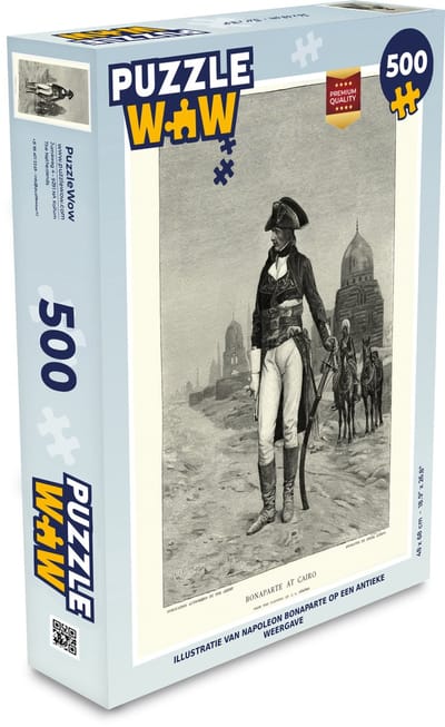 Puzzel Illustratie van Napoleon Bonaparte op een antieke weergave - Legpuzzel - Puzzel 500 stukjes