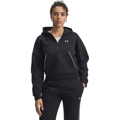 Under Armour Rival-sweatshirt met capuchon en ruime pasvorm voor dames (Zwart)