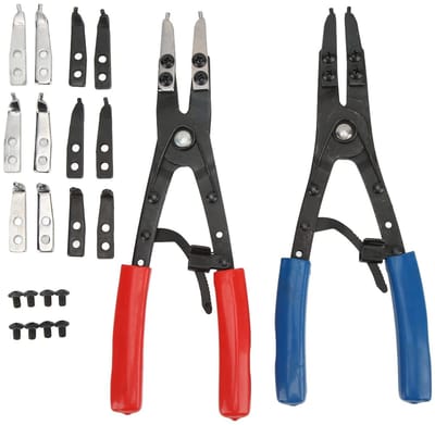 Allecto - Auto Onderhoud Gereedschap - Universele Snap Ring Tang Set - Metaal - Zware Circlip Tang - Geschikt voor Auto Reparatie - 2 stuks