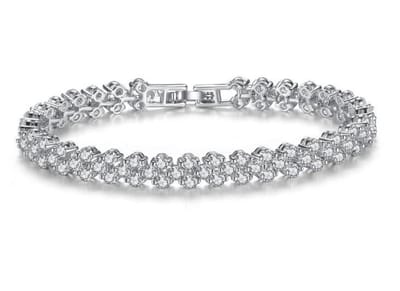 Tennis armband met zirkonia | zilver gekleurd