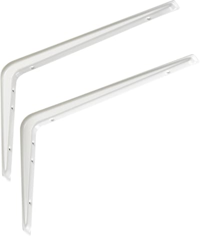 SOTECH 2 stuks Plankdrager RK15 wit 322 x 222 mm Plankdrager Plankdrager Wandsteunen Plankdrager Beugels Haakse Plankdrager