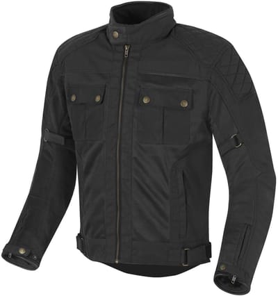 Merlin Shenstone Zwart Wax Motorjas - Jas