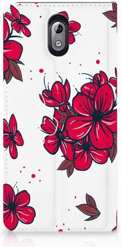 Standcase Hoesje voor Nokia 3.1 (2018) Smart Cover Blossom Red