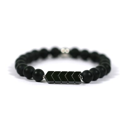 IbizaMen KIDS - jongens - armband - edelsteen - matte onyx 6mm - Ibizamen KIDS 14cm