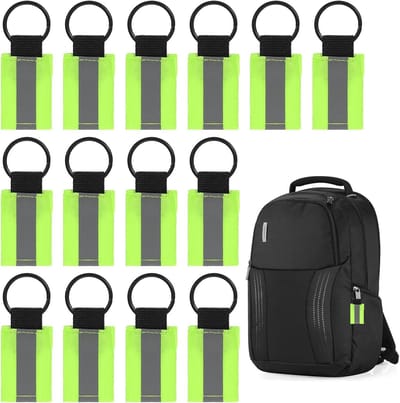 Set van 15 Reflecterende Hangers voor Rugzakken, Kinderen, Veiligheid, Sleutelhangers en Kleding, Ideaal voor Buitenactiviteiten