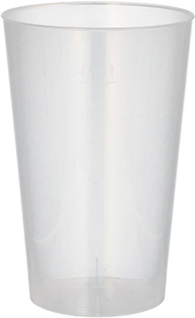 Drinkbekers/bierbekers, herbruikbaar PP 0,3 l Ø 7,8 cm · 11,8 cm onbreekbaar (20 stuks)