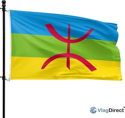 VlagDirect - Berberse vlag - Berber vlag - Amazigh vlag - 90 x 150 cm.