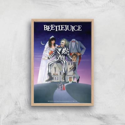 Beetlejuice Giclee Art Print - A4 - Wooden Frame