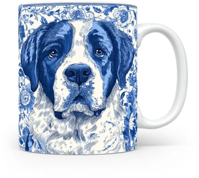 Mok Saint bernard Beker voor koffie of tas voor thee, cadeau voor dierenliefhebbers, moeder, vader, collega, vriend, vriendin, kantoor, opa, oma, hond, kerst, sinterklaas, verjaardag
