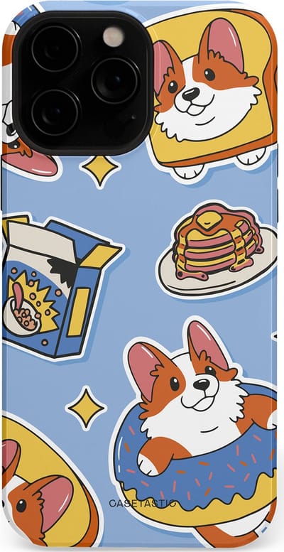 Casetastic Hoesje Geschikt voor Apple iPhone 13 Pro Max Magsafe - Stijlvolle Beschermende Duo-layer Case - Hondenfeest Ontbijt