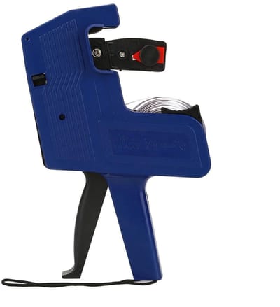 Numerieke Prijslabels en Labelmaker met Inktnavulling voor Kantoor, Winkel en Supermarkt (Blauw)