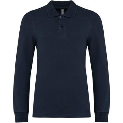 Kariban Kinderpolo lange mouwen K269 - Navy - 10/12 Y (10/12 ans)