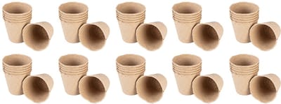 Verto 15G463 - Turfpotjes Set - 60 stuks - 8x8x7.8 cm - Biologisch Afbreekbaar