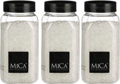 Mica Decorations decoratie steentjes / granulaat - 3x - 650 ml - 2-4 mm - transparant - siergrind