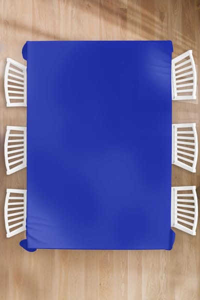 Tafelkleed - Tafellaken - 180x260 cm - Blauw - Effen kleur - Donkerblauw - Binnen en Buiten
