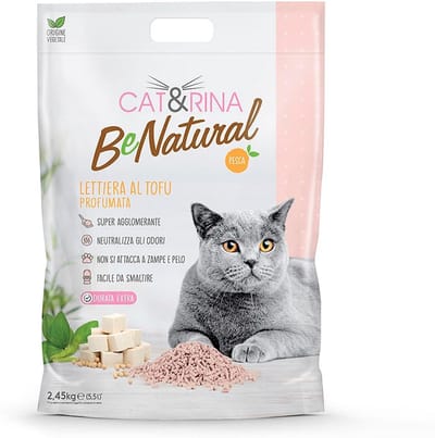 Plantaardige Klontvormende Kattenbakvulling met Perzikgeur - 5.5L