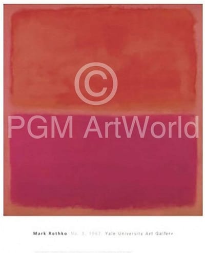 Kunstdruk Mark Rothko - No, 3, 1967 71x81cm