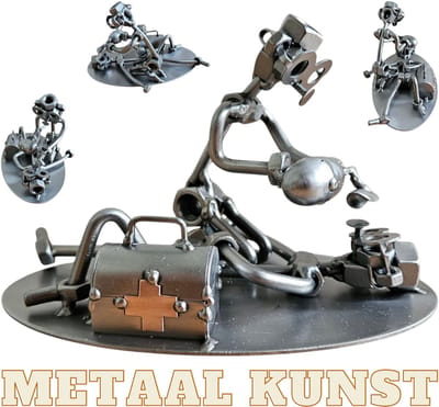 Eerste hulpverlener - metaal kunst-metaal beeld- EHBO -het best cadeau-uniek-sinterklas gift-kerst-geschenk