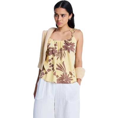 Dames top met spaghettibandjes Roxy Wild Waves