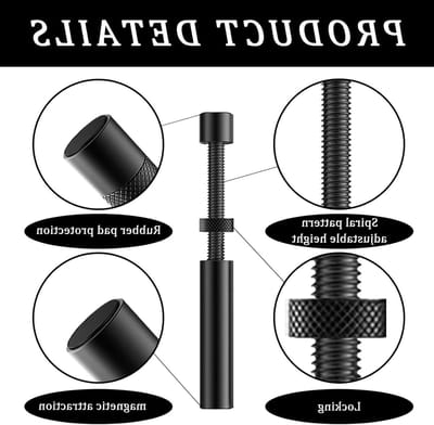 Verstelbare GPU Steunbeugel met Antislipblad en Magnetische Basis voor Grafische Kaarten, Ondersteuning tegen GPU Sag, Geschikt voor 74-120mm Kaarten