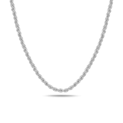 Juwelier Zwartevalk zilveren koord/rope ketting - 25.231-4.9mm/55cm