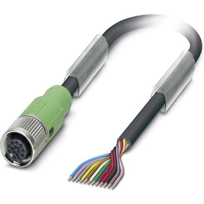 Phoenix Contact 1554872 Sensor/actuator connector, geassembleerd M12 Aantal polen (sensoren): 12 Bus, recht 5.00 m 1 stuk(s)