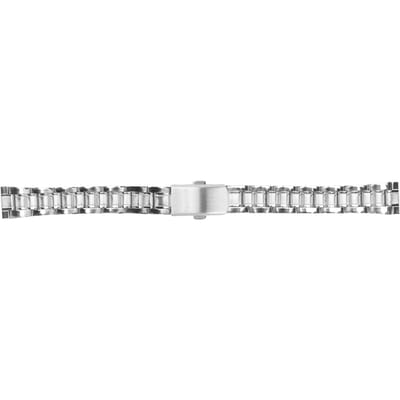 Bracelet de Montre en Métal à Libération Rapide Boucle Déployante Double Bouton Bracelet de Montre en Acier Inoxydable pour Hommes Femmes Type 1 white