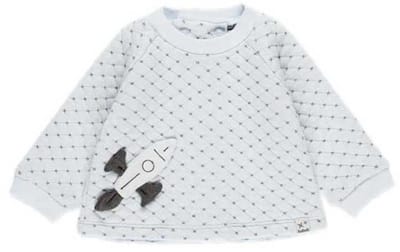Boboli Double Face Sweatshirt Wit,Blauw 0 Months Meisjes