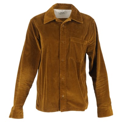 Acne Studios Denver Knop-overhemd in Bruine Ribcord