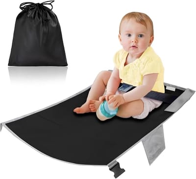 Opvouwbare voetensteun - Vliegtuig bed - Comfortabel reizen - Kindvriendelijk ontwerp - 79 x 44 cm - Zwart