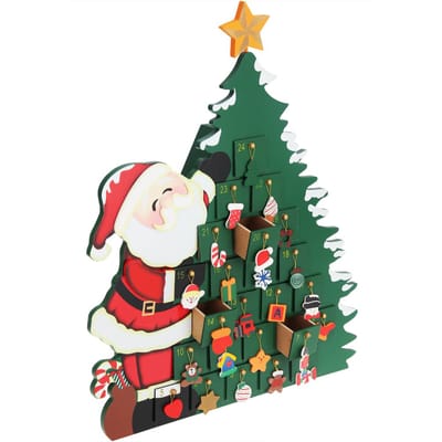 Spielwerk Adventskalender Kestman - 24 Lades Hout 52x39x6cm - Groen