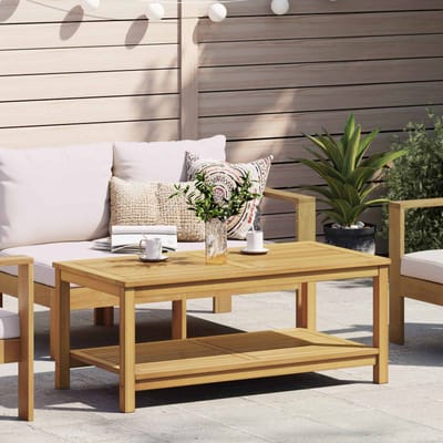 vidaXL - Bijzettafel - Olie - Natuurlijk - 110 - x - 55 - x - 45 - cm