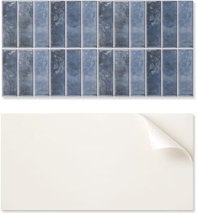 Verlijmd PVC-paneel met motief, perfect voor de hal, 100x50 cm, verticale, trendy tegels.