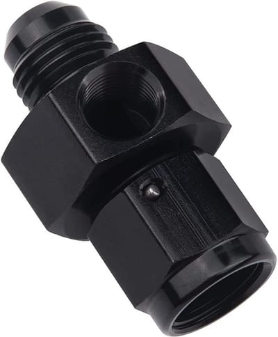 Zwarte Aluminium Legering Brandstofdruk Regulator, AN6/AN8/AN10 Aansluitingen met 1/8 Inch NPT Testaansluiting voor Auto's en Motoren