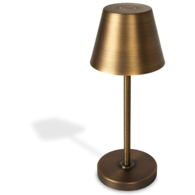 KS Verlichrting Oplaadbare Tafellamp Bistro - Draadloos - Dimbaar - Warm Wit Licht - Brons - Waterdicht - Decoratie voor Tuin, Woonkamer, Slaapkamer - Sfeerverlichting