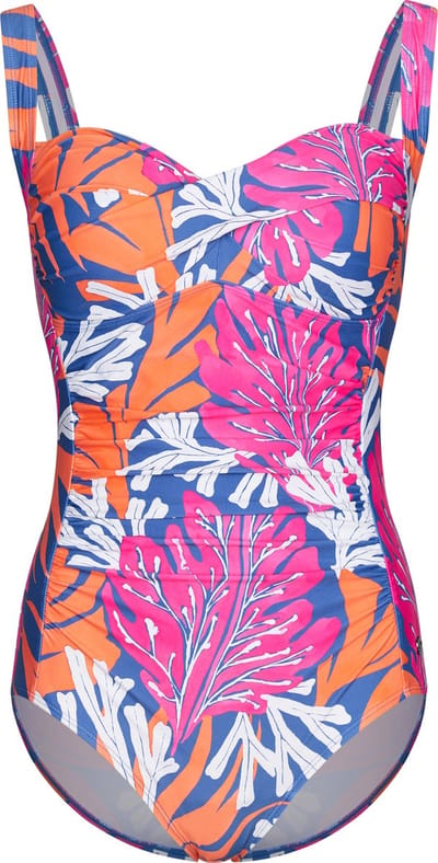 Dames Badpak Pastunette - Coral Flower - Corrigerend - Maat 38