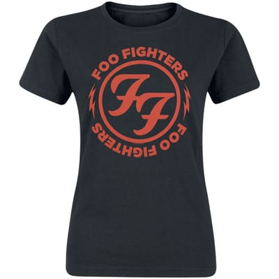 Foo Fighters T-shirt - Logo Red Circle - S tot XXL - voor Vrouwen - zwart