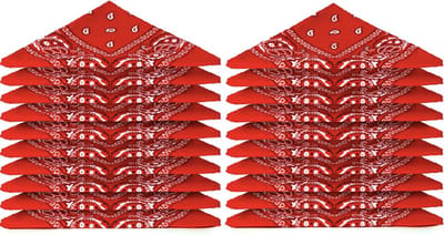 Boerenzakdoek rood 20 stuks - Bandana rood - Zakdoek rood